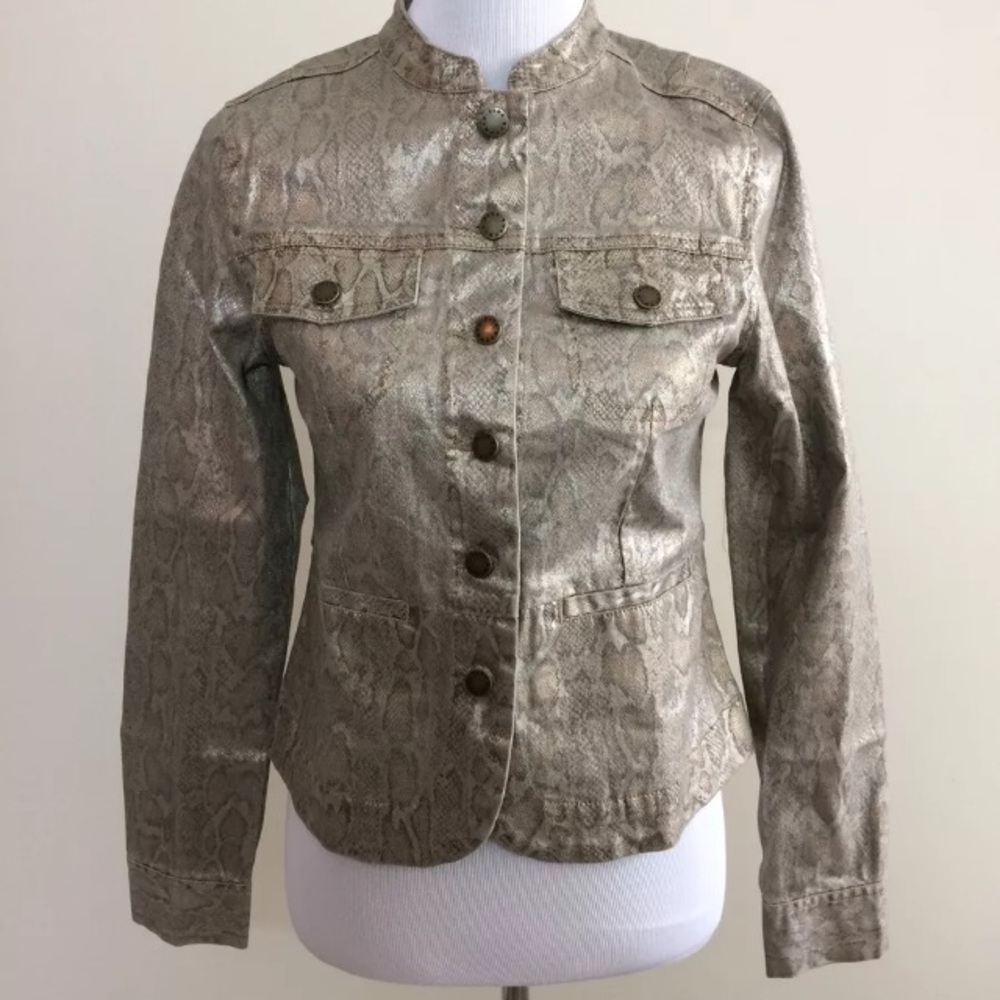 Dana Buchman Metallic Gold  Jacket Women’s Size 2